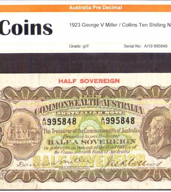 1923 George V Miller/Collins Ten Shillling Note