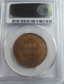 1919 Penny Dot Below in PCGS MS63RB