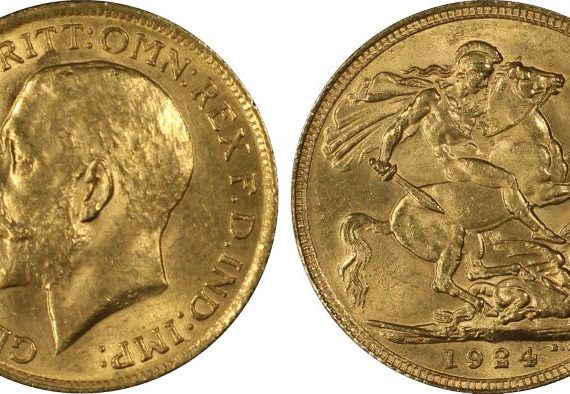 1924s Sovereign - PCGS MS64