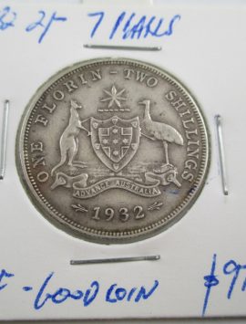 1932 Florin. 6 clear Pearls!