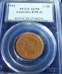 1939 Half Penny PCGS AU58 - KM-41 Roo reverse