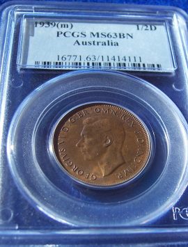 1939 Half Penny PCGS MS63BN - KM-41 Roo reverse