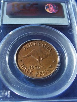 1939 Half Penny PCGS MS63BN - KM-41 Roo reverse