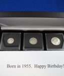 60th birthday silver set for those born 1955
