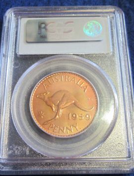 1959 Perth Proof Penny in PCGS PR65RD