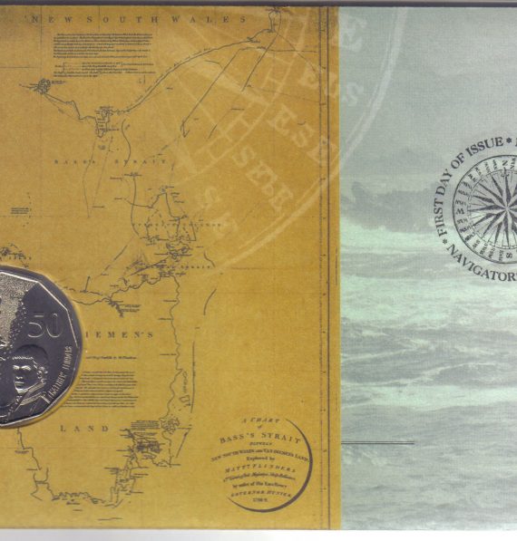 1998 Bass and Flinders PNC STAMP COIN & COVER