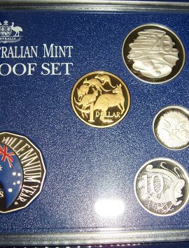 Year 2000 RAM Proof Set with coloured 50c