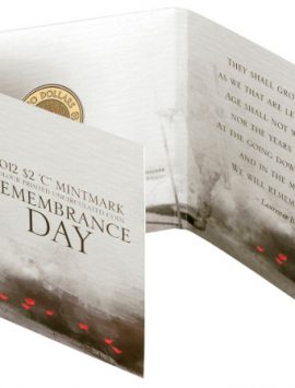 Remembrance Day $2 Commemorative Coin with Colour Poppy Imprint
