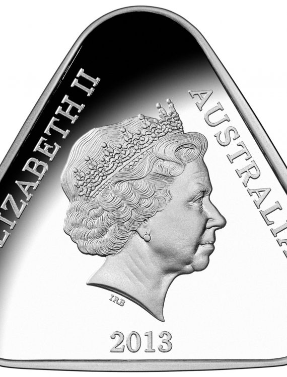 2013 $5 Parliament House Triangle Shaped SILVER PROOF Coin.