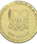 2014 100 years of ANZAC $1 coin.