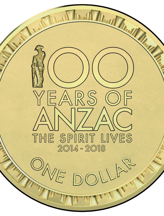 2014 100 years of ANZAC $1 coin.