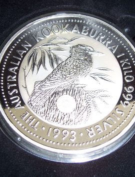 1993 Kilo Silver coin with Japanese Royal Wedding Privy.