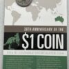 2014 $1 Coloured Kangaroos Uncirculated Coin - 30th Anniversary -