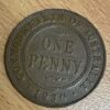 1930 Australia Penny - 6 Strong Pearls  - Guaranteed genuine