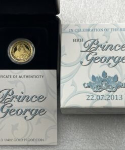 2013 HRH Prince George 1/4oz 99.99% Gold Proof Coin